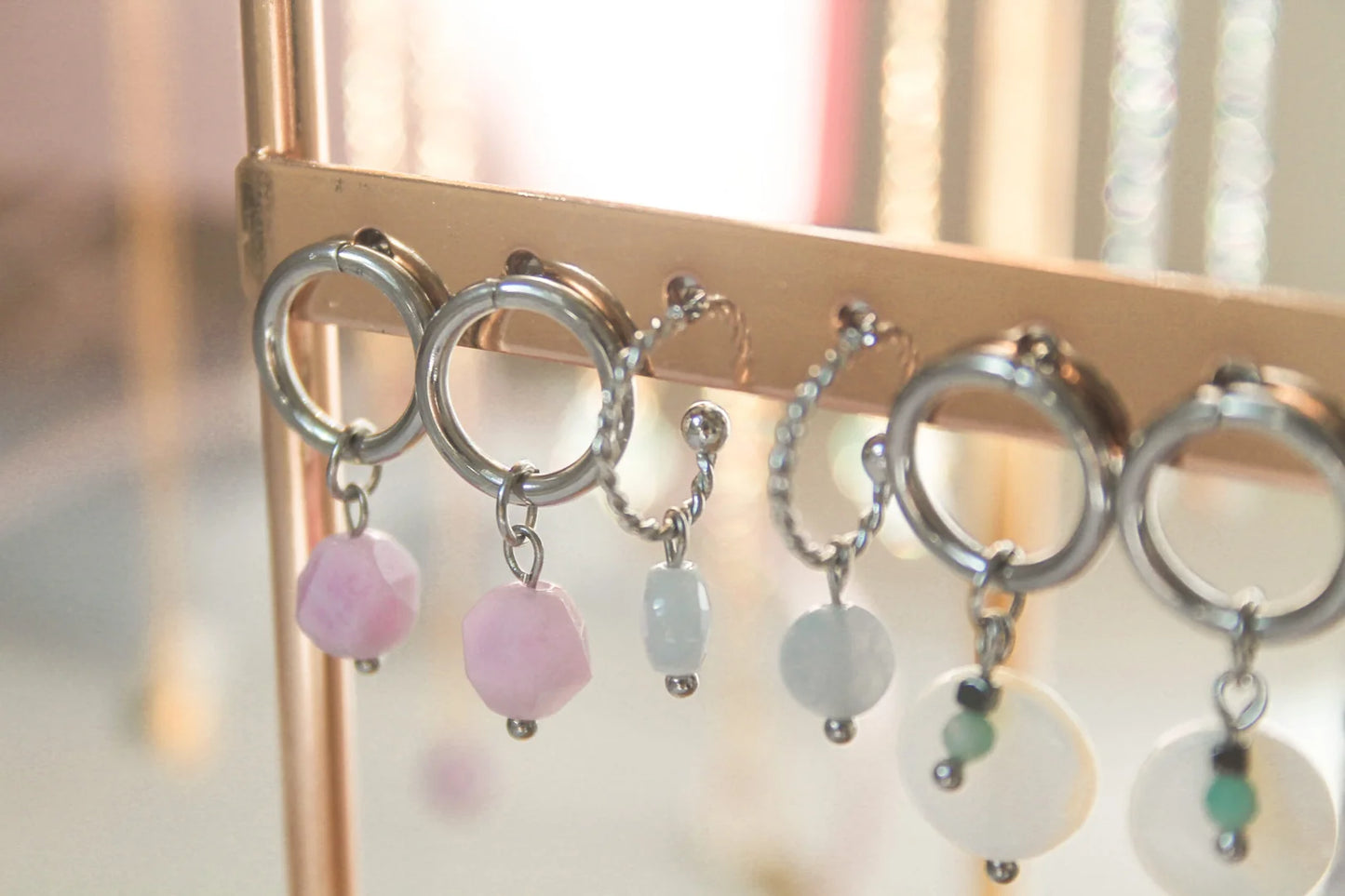 Oorbellen Chalcedoon