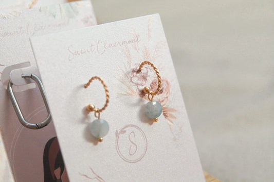 Oorringetjes Aquamarijn